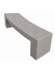 PANCHINA CURVA CONCAVA IN CEMENTO PER ARREDO URBANO - COLORE BIANCO SABBIATO - CM 200x50x50H - Conforme ai CAM