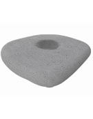 Panchina monoblocco a forma di sasso in cemento calcestruzzo colore Grigio pietra - cm 200x200x49h - Conforme ai CAM