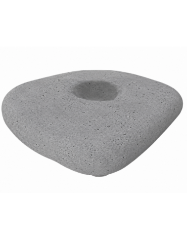 Panchina monoblocco a forma di sasso in cemento calcestruzzo colore Grigio pietra - cm 200x200x49h - Conforme ai CAM