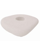 Panchina monoblocco a forma di sasso in cemento calcestruzzo colore Bianco pietra - cm 200x200x49h - Conforme ai CAM
