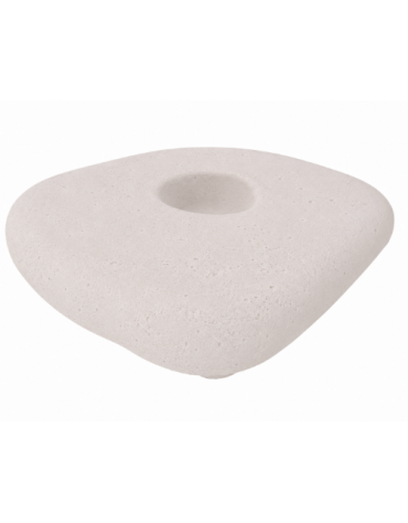 Panchina monoblocco a forma di sasso in cemento calcestruzzo colore Bianco pietra - cm 200x200x49h - Conforme ai CAM