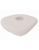 Panchina monoblocco a forma di sasso in cemento calcestruzzo colore Bianco pietra - cm 200x200x49h - Conforme ai CAM