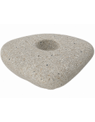 Panchina monoblocco a forma di sasso in cemento calcestruzzo colore Grigio sabbiato - cm 200x200x49h - Conforme ai CAM