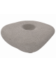 Panchina monoblocco a forma di sasso in cemento calcestruzzo colore Bianco sabbiato - cm 200x200x49h - Conforme ai CAM