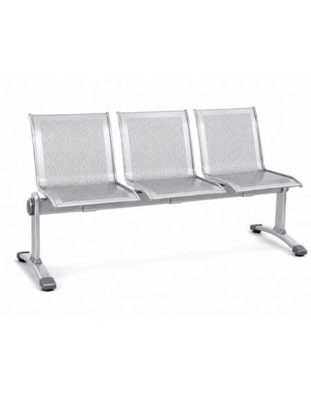 Panca da attesa - 3 Posti - colore alluminio o nero - cm 165x62x83h