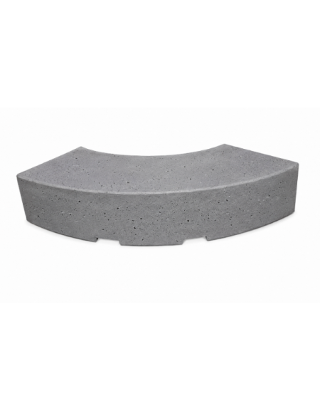 PANCHINA CURVA CONVESSA IN CEMENTO CALCESTRUZZO PER ARREDO URBANO - COLORE GRIGIO PIETRA - CM 200x60x45H - Conforme ai CAM