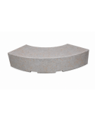 PANCHINA CURVA CONVESSA IN CEMENTO CALCESTRUZZO PER ARREDO URBANO - COLORE GRIGIO TRAVERTINO - CM 200x60x45H - Conforme ai CAM