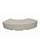 PANCHINA CURVA CONVESSA IN CEMENTO CALCESTRUZZO PER ARREDO URBANO - COLORE GRIGIO SABBIATO - CM 200x60x45H  - Conforme ai CAM