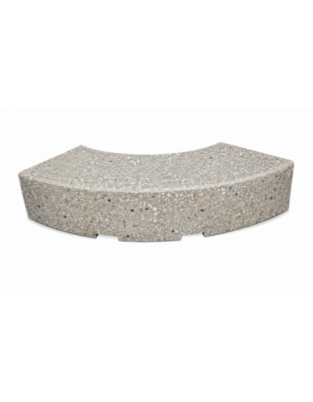 PANCHINA CURVA CONVESSA IN CEMENTO CALCESTRUZZO PER ARREDO URBANO - COLORE GRIGIO SABBIATO - CM 200x60x45H  - Conforme ai CAM