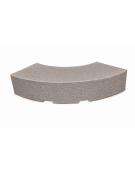 PANCHINA CURVA CONVESSA IN CEMENTO CALCESTRUZZO PER ARREDO URBANO - COLORE BIANCO SABBIATO - CM 200x60x45H - Conforme ai CAM