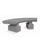 PANCHINA CLASSICA CURVA IN CEMENTO CALCESTRUZZO PER ARREDO URBANO - COLORE GRIGIO PIETRA - CM 170x60x45H - Conforme ai CAM
