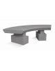PANCHINA CLASSICA CURVA IN CEMENTO CALCESTRUZZO PER ARREDO URBANO - COLORE GRIGIO PIETRA - CM 170x60x45H - Conforme ai CAM