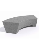 Panchina design Curvo in Cemento calcestruzzo per arredo urbano - colore Grigio pietra - cm 176x60x45h - Conforme ai CAM