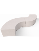 PANCHINA CURVA CONCAVA IN CEMENTO CALCESTRUZZO PER ARREDO URBANO - COLORE BIANCO PIETRA - CM 200x60x45H - Conforme ai CAM
