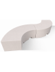 PANCHINA CURVA CONCAVA IN CEMENTO CALCESTRUZZO PER ARREDO URBANO - COLORE BIANCO PIETRA - CM 200x60x45H - Conforme ai CAM