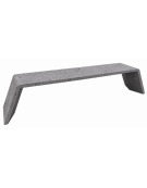PANCHINA LINEARE CON FIANCHI INCLINATI IN CEMENTO COLORE GRIGIO PIETRA PER ESTERNO - CM 205x45x45H - Conforme ai CAM
