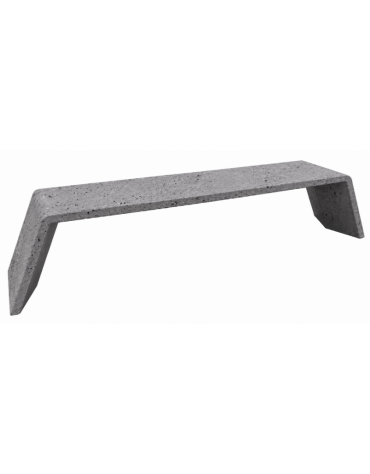 PANCHINA LINEARE CON FIANCHI INCLINATI IN CEMENTO COLORE GRIGIO PIETRA PER ESTERNO - CM 205x45x45H - Conforme ai CAM