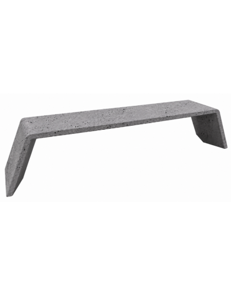 PANCHINA LINEARE CON FIANCHI INCLINATI IN CEMENTO COLORE GRIGIO PIETRA PER ESTERNO - CM 205x45x45H - Conforme ai CAM