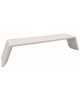 PANCHINA LINEARE CON FIANCHI INCLINATI IN CEMENTO COLORE BIANCO PIETRA PER ESTERNO - CM 205x45x45H - Conforme ai CAM