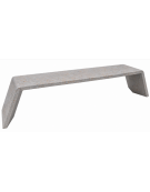 PANCHINA LINEARE CON FIANCHI INCLINATI IN CEMENTO COLORE GRIGIO TRAVERTINO PER ESTERNO - CM 205x45x45H - Conforme ai CAM
