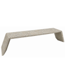 PANCHINA LINEARE CON FIANCHI INCLINATI IN CEMENTO COLORE GRIGIO SABBIATO PER ESTERNO - CM 205x45x45H - Conforme ai CAM