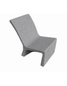 Panchina monoblocco in cemento calcestruzzo per esterno - colore Grigio pietra - cm 70x57x80h - Conforme ai CAM