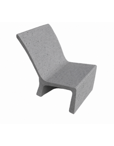 Panchina monoblocco in cemento calcestruzzo per esterno - colore Grigio pietra - cm 70x57x80h - Conforme ai CAM