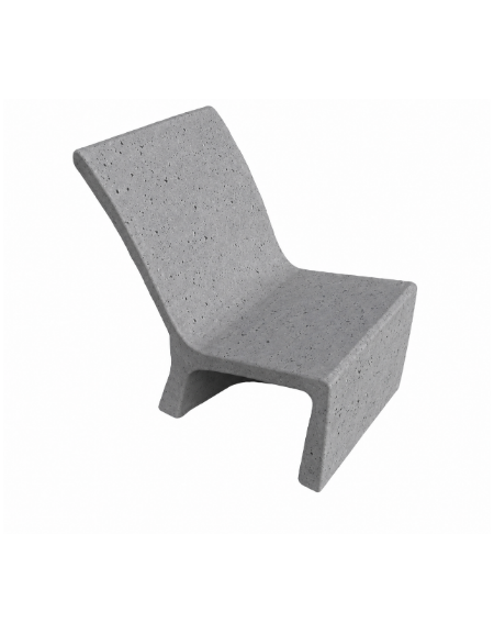 Panchina monoblocco in cemento calcestruzzo per esterno - colore Grigio pietra - cm 70x57x80h - Conforme ai CAM