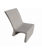 Panchina monoblocco in cemento calcestruzzo per esterno - colore Grigio travertino - cm 70x57x80h - Conforme ai CAM