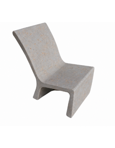 Panchina monoblocco in cemento calcestruzzo per esterno - colore Grigio travertino - cm 70x57x80h - Conforme ai CAM