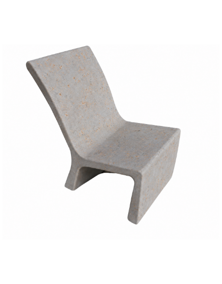 Panchina monoblocco in cemento calcestruzzo per esterno - colore Grigio travertino - cm 70x57x80h - Conforme ai CAM