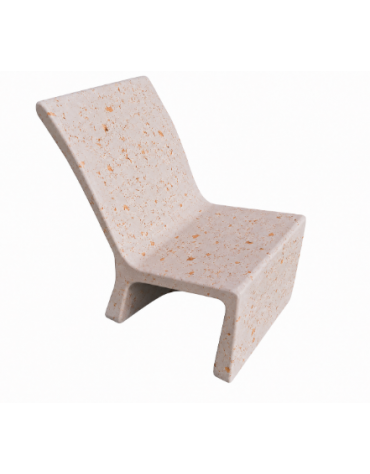 Panchina monoblocco in cemento calcestruzzo per esterno - colore Bianco travertino - cm 70x57x80h - Conforme ai CAM