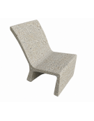 Panchina monoblocco in cemento calcestruzzo per esterno - colore Grigio sabbiato - cm 70x57x80h - Conforme ai CAM