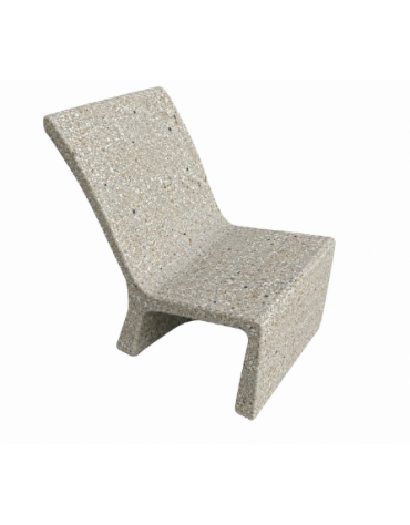Panchina monoblocco in cemento calcestruzzo per esterno - colore Grigio sabbiato - cm 70x57x80h - Conforme ai CAM