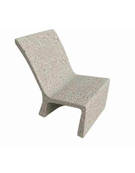 Panchina monoblocco in cemento calcestruzzo per esterno - colore Grigio sabbiato - cm 70x57x80h - Conforme ai CAM
