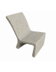 Panchina monoblocco in cemento calcestruzzo per esterno - colore Grigio sabbiato - cm 70x57x80h - Conforme ai CAM