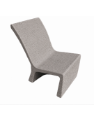 Panchina monoblocco in cemento calcestruzzo per esterno - colore Bianco sabbiato - cm 70x57x80h - Conforme ai CAM