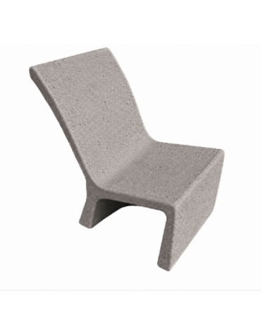 Panchina monoblocco in cemento calcestruzzo per esterno - colore Bianco sabbiato - cm 70x57x80h - Conforme ai CAM