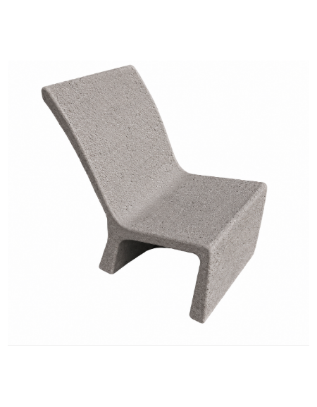 Panchina monoblocco in cemento calcestruzzo per esterno - colore Bianco sabbiato - cm 70x57x80h - Conforme ai CAM