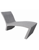 Panchina monoblocco in cemento calcestruzzo per esterno - colore Grigio pietra - cm 140x57x80h - Conforme ai CAM