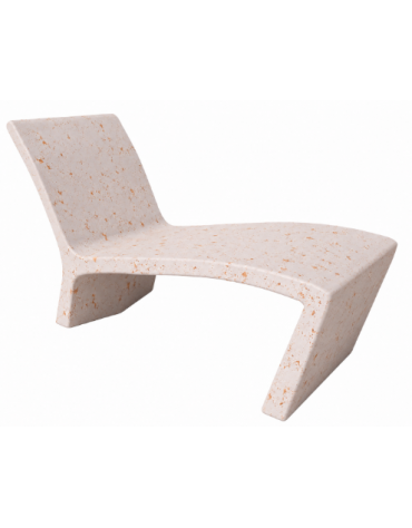 Panchina monoblocco in cemento calcestruzzo per esterno - colore Bianco travertino - cm 140x57x80h - Conforme ai CAM