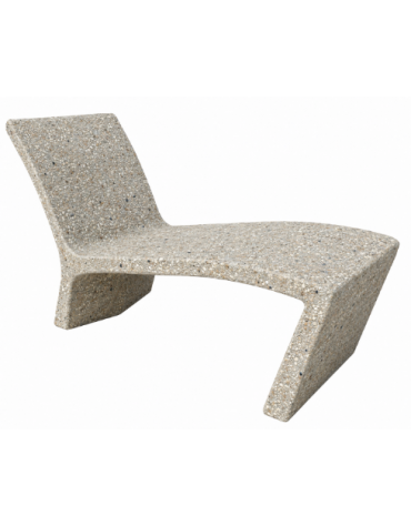 Panchina monoblocco in cemento calcestruzzo per esterno - colore Grigio sabbiato - cm 140x57x80h - Conforme ai CAM