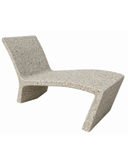 Panchina monoblocco in cemento calcestruzzo per esterno - colore Grigio sabbiato - cm 140x57x80h - Conforme ai CAM