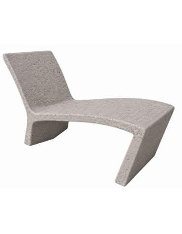 Panchina monoblocco in cemento calcestruzzo per esterno - colore Bianco sabbiato - cm 140x57x80h - Conforme ai CAM