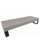 Panchina rettangolare in cemento calcestruzzo colore Bianco sabbiato - gambe in metallo - cm 200x75x42h - CAM