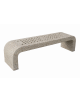 PANCHINA IN CEMENTO CON FIANCHI CURVI E SEDUTA CON FORI - COLORE GRIGIO SABBIATO - CM 200X50X50H - CONFORME AI CAM