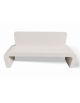 PANCHINA IN CEMENTO - SCHIENALE E FIANCHI CURVI PER ARREDO URBANO - COLORE BIANCO PIETRA - CM 200X50X90H - CAM