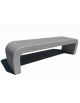 PANCHINA IN CEMENTO CON FIANCHI CURVI PER ARREDO URBANO - COLORE GRIGIO PIETRA - CM 200X50X50H - CONFORME AI CAM