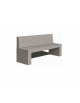 PANCHINA CON SCHIENALE IN CEMENTO E SEDUTA CON FORI COLORE GRIGIO TRAVERTINO - CM 200X50X90H - CONFORME AI CAM