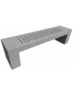PANCHINA LINEARE CON FORI IN CEMENTO COLORE GRIGIO PIETRA PER ESTERNO - CM 220X60X50H - Conforme CAM